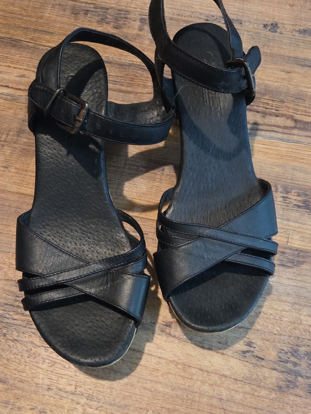Cordani Black Strappy Ankle-Wrap Sandals